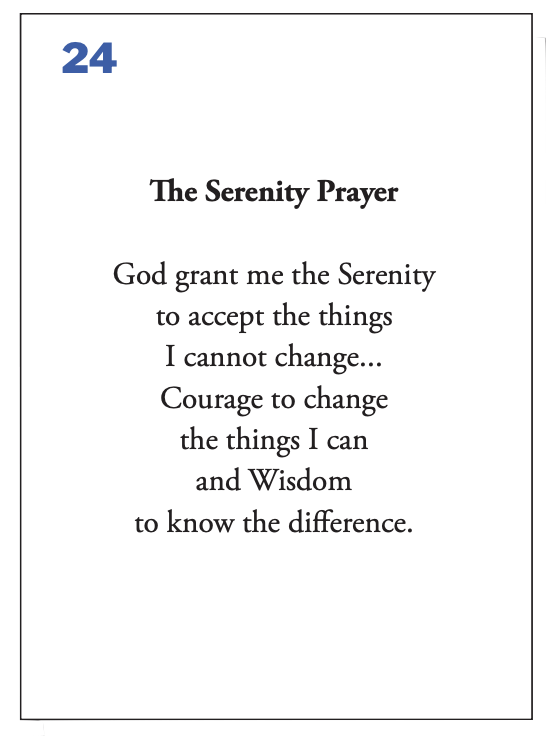 Prayer Verse 24
The Serenity Prayer