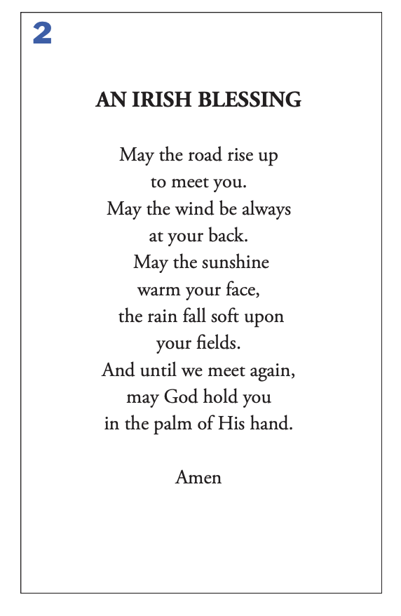 Prayer Verse 2 
An Blessing Blessing